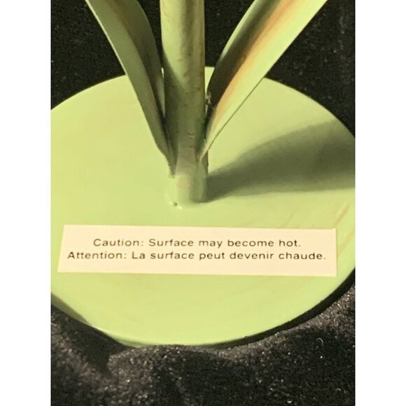 Cottage Chic Shabby Style Metal Glass Tulip Flower Tea Light Candle Holder - Picture 5 of 10